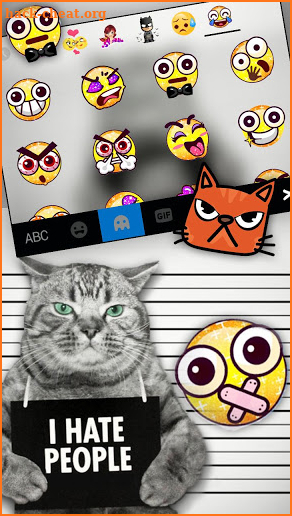 Criminal Cat Keyboard Theme screenshot
