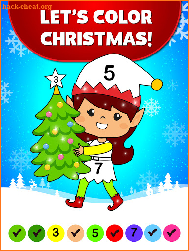 Cristmas Coloring Book By Numbers screenshot