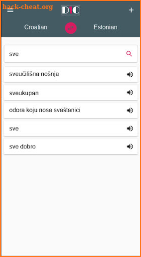 Croatian - Estonian Dictionary (Dic1) screenshot