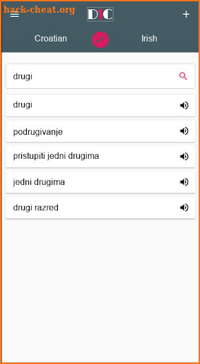 Croatian - Irish Dictionary (Dic1) screenshot