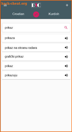 Croatian - Kurdish Dictionary (Dic1) screenshot