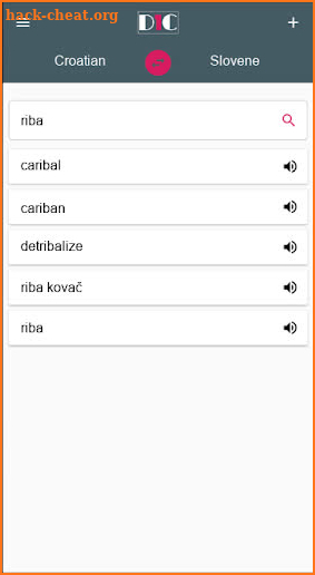 Croatian - Slovene Dictionary (Dic1) screenshot