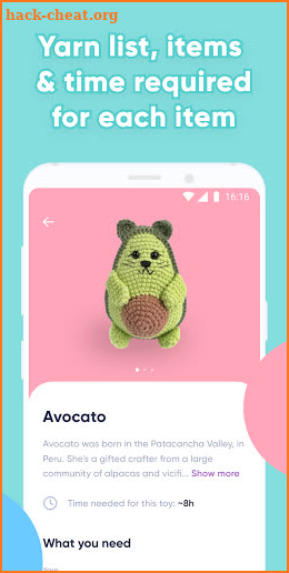 Crochet App row counter, free patterns & yarn app screenshot