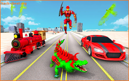 Crocodile Car Robot Games screenshot