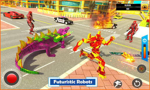 Crocodile Robot Car Transforming Mega Robot Games screenshot