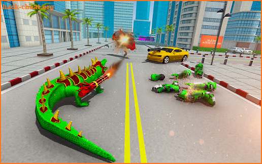 Crocodile Robot Car Transforming Robot Games screenshot
