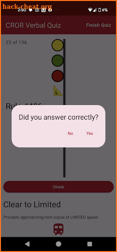 CROR Railway Signals Quiz screenshot