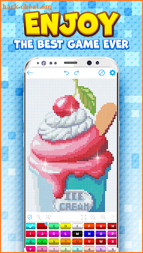 Cross Stitch - Color by Letters Pixel Art Game screenshot