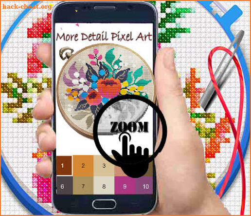 Cross Stitch Coloring By Number-Pixel Art screenshot