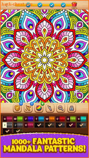 Cross Stitch Coloring Mandala screenshot