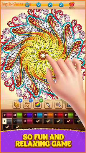 Cross Stitch Coloring Mandala screenshot