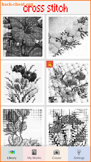 Cross Stitch Flower Pixel screenshot