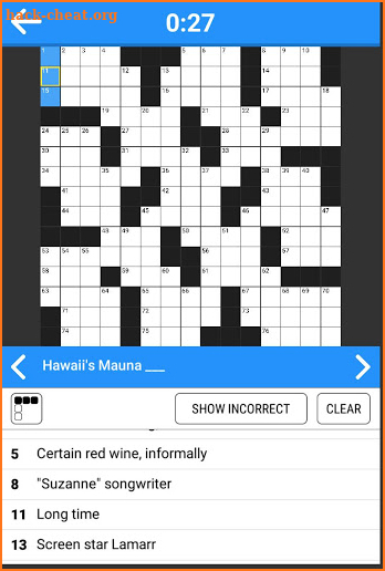 Crosswords - 800 easy and hard crossword puzzles screenshot