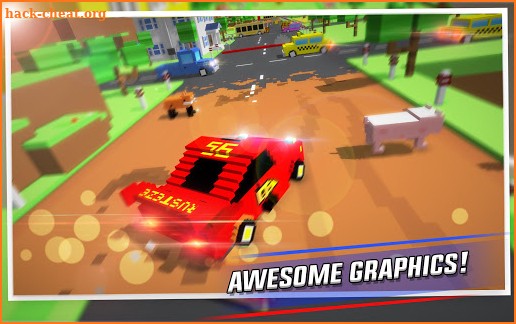 Crossy Brakes : Blocky Highway Noob Racer screenshot