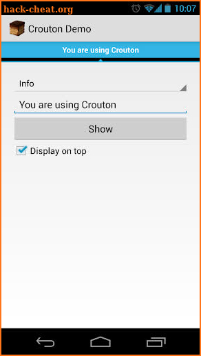Crouton Demo Application screenshot