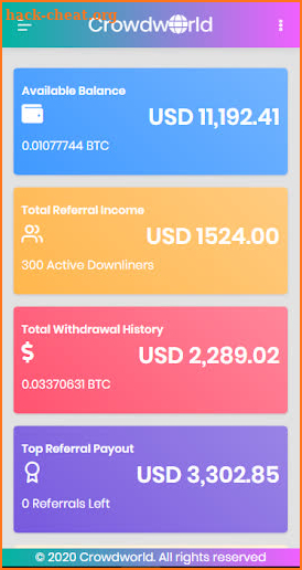 Crowdworld: Earn Bitcoin And Ethereum Everyday screenshot