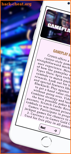 Crown-Coins Casino app tip screenshot