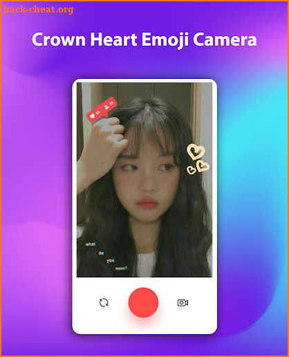 Crown Heart Emoji Camera screenshot