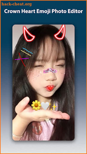 Crown Heart Emoji Photo Editor screenshot