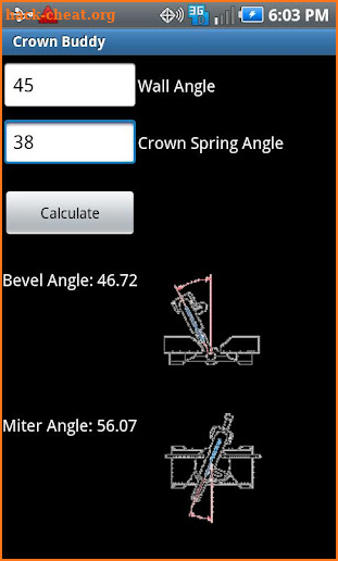 Crown Molding Calculator screenshot