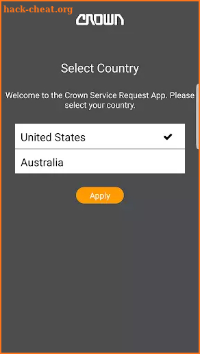 Crown Service Request screenshot