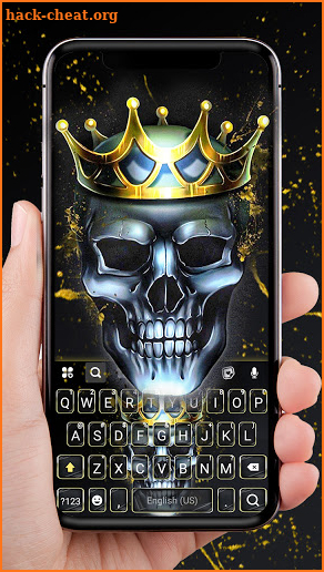 Crown Skull King Keyboard Background screenshot
