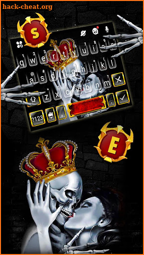 Crown Skull Kiss Keyboard Theme screenshot