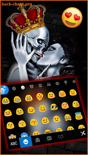 Crown Skull Kiss Keyboard Theme screenshot
