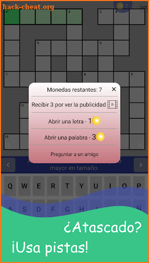 Crucigrama en español screenshot