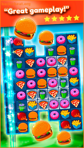 Crush The Burger ! Deluxe Match 3 Game screenshot