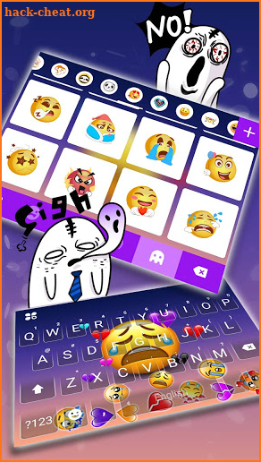 Cry Emojis Gravity Keyboard Background screenshot