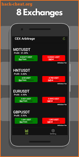 Crypto Arbitrage | CEX screenshot