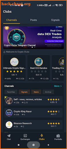 Crypto Clubs – Signals & Chat screenshot