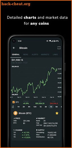 Crypto Market Cap - Crypto tracker, Alerts, News screenshot
