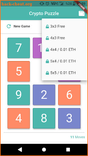 Crypto Puzzle Game : Includes Ethereum wallet screenshot