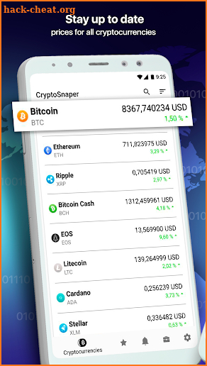 Crypto Snaper - cryptocurrencies exchage rate screenshot