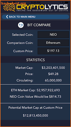 Cryptocurrency App & Calculator / Trader / Compare screenshot