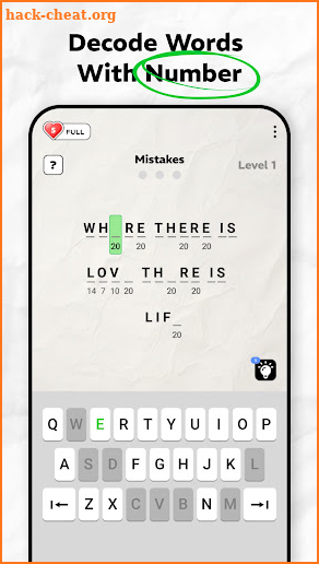 Cryptogram IQ Word Puzzle Game screenshot