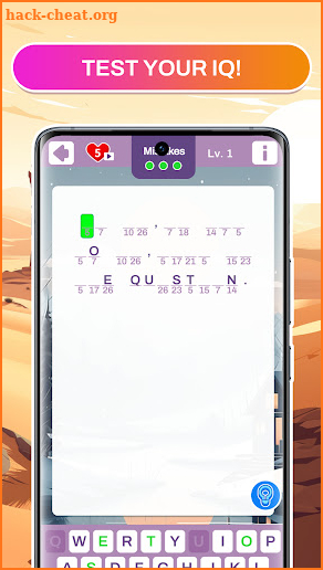 Cryptogram Word Puzzle Game screenshot