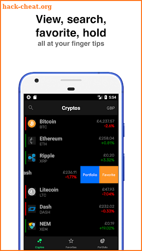CryptoMarket: Bitcoin Ticker screenshot