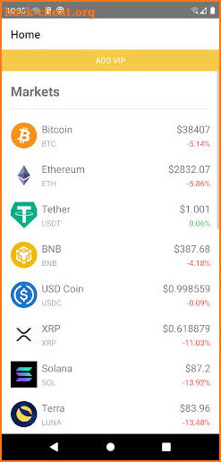 CryptoTracker screenshot