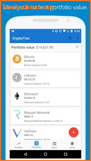 CryptoTrax - Bitcoin & Cryptocurrency Portfolio screenshot