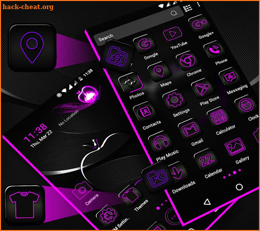 Crystal Black Apple Launcher Theme screenshot