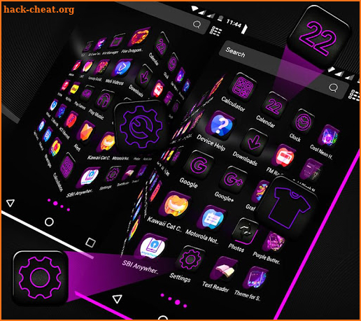Crystal Black Apple Launcher Theme screenshot