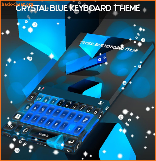 Crystal Blue Keyboard Theme screenshot