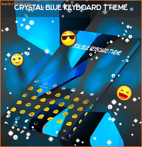 Crystal Blue Keyboard Theme screenshot