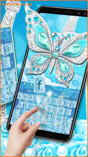 Crystal Diamond Butterfly Keyboard screenshot