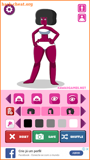 Crystal Gem Garnet Dress Up Game screenshot