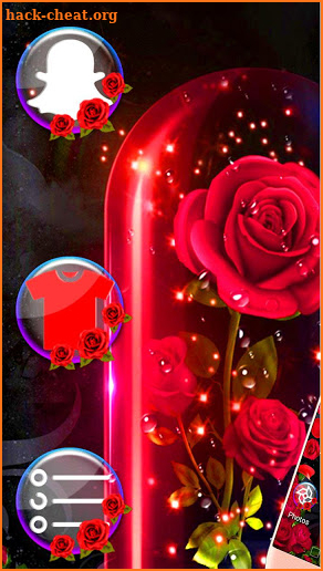 Crystal Rose Love Gravity Theme screenshot
