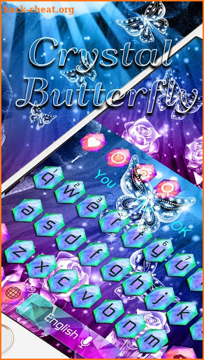 Crystal Shimmer Butterfly Keyboard screenshot